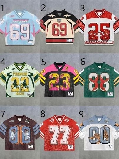 Men's Mesh Baseball Jersey Crop Top Short Sleeve V-Neck Retro Streetwear