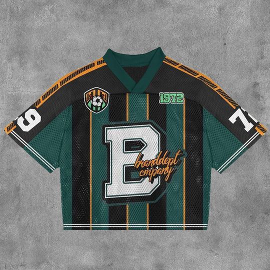 Men's V-Neck Short Sleeve Mesh Baseball Jersey Crop Top 2025 European and American Fashion