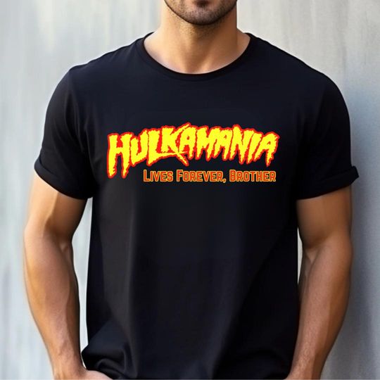 Hulkamania RIP T-Shirt Hulk Hogan Tribute Wrestling Legend Memorial Tee