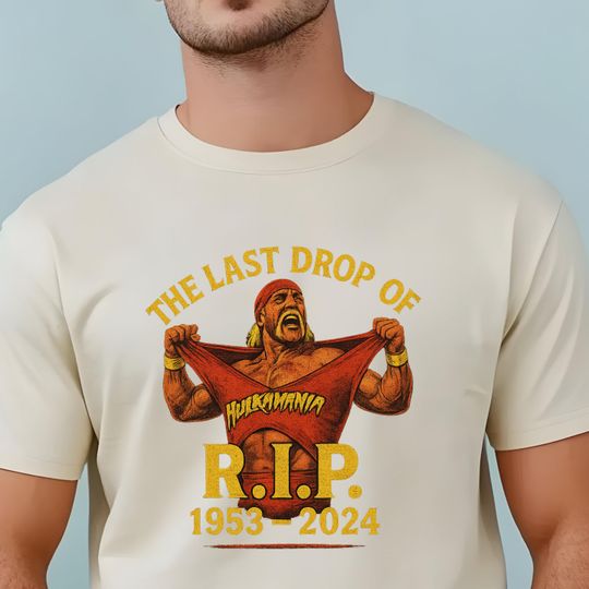 Comfort Colors Hulk Hogan R.I.P. T-Shirt, Vintage Wrestling Memorial Tee