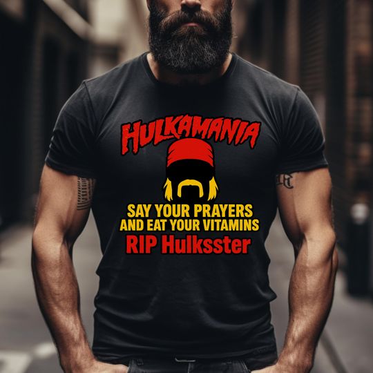 Hulkamania Tribute T-Shirt RIP Hulk Hogan Wrestling Legend Memorial Tee