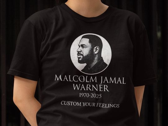 Custom Malcolm Jamal Warner Memorial T-Shirt | RIP Theo Tribute Tee | Add Personal Message | In Loving Memory Gift | Limited Edition