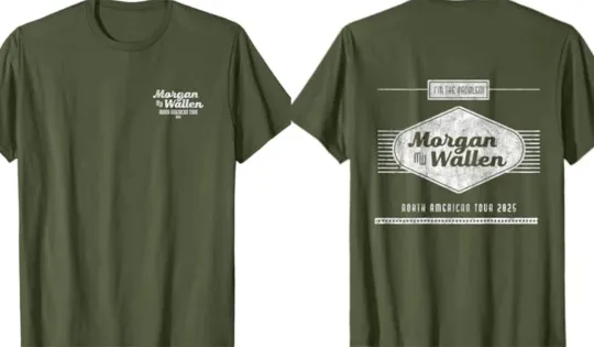 Wallen Western Exclusive 2025 Tour Green Double Sided T-Shirt
