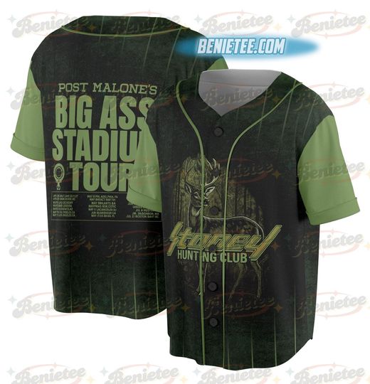 Post Malone Jelly Roll Tour Baseball Jersey, Big Ass Stadium Tour Jersey, Country Concert T-Shirt