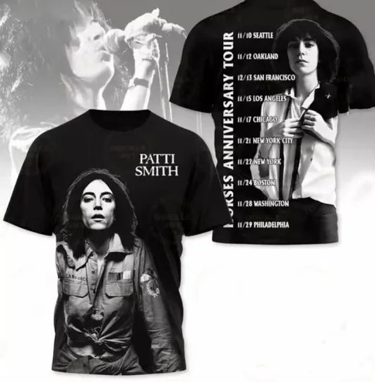 Patti Smith Horses Anniversary Tour 2025 3D T-shirt