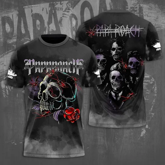 Papa Roach Rise Of The Roach 2025 Tour 3D Shirt