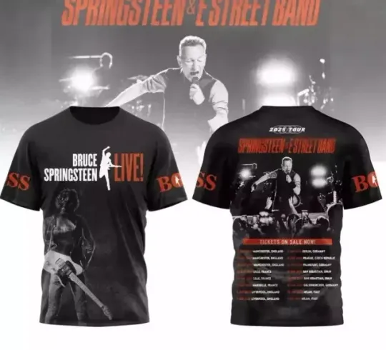 Bruce Springsteen & E Street Band 2025 Tour 3D T-Shirt