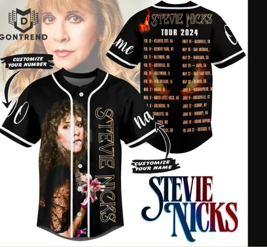 Stevie Nicks Tour 2024 baseball jersey