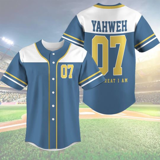 Yahweh The Great I Am  Baseball Jersey, Christian Faith Jersey, Bible Verse Jersey, Christian Apparel, Religious Women Gift