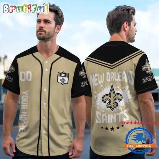 New Football Orleans Team Saintss Personalized Baseball Jersey