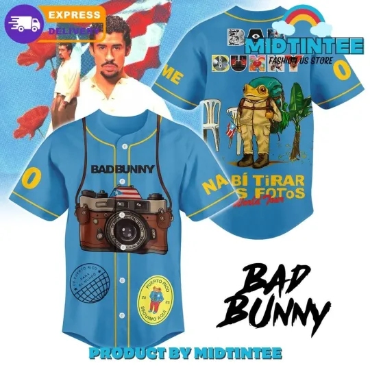 Bad Bunny DeB TiRAR MS FOToS World Tour 2025 Baseball Jersey