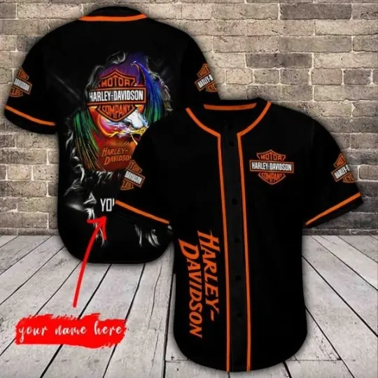 Harley Motor Davidsonn Baseball Jersey