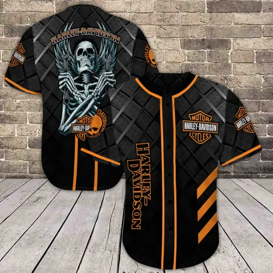Harley Motor Davidsonn Baseball Jersey