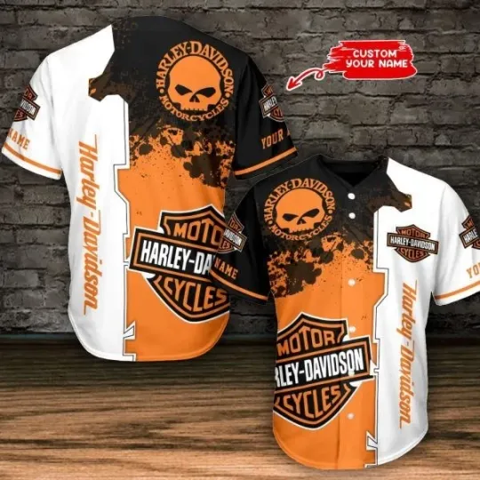 Harley Motor Davidsonn Custom Baseball Jersey
