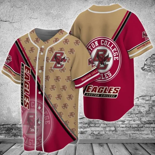 Boston College Football Team Eagless Baseball Jersey