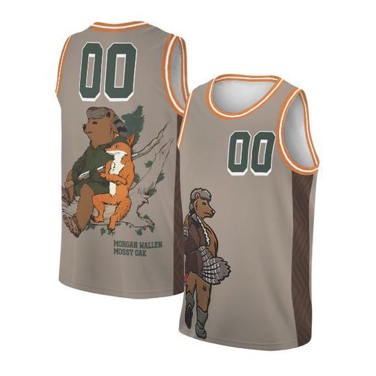 Wallen Western Camo Mossy Oak Knoxville 3D Basketball Jersey