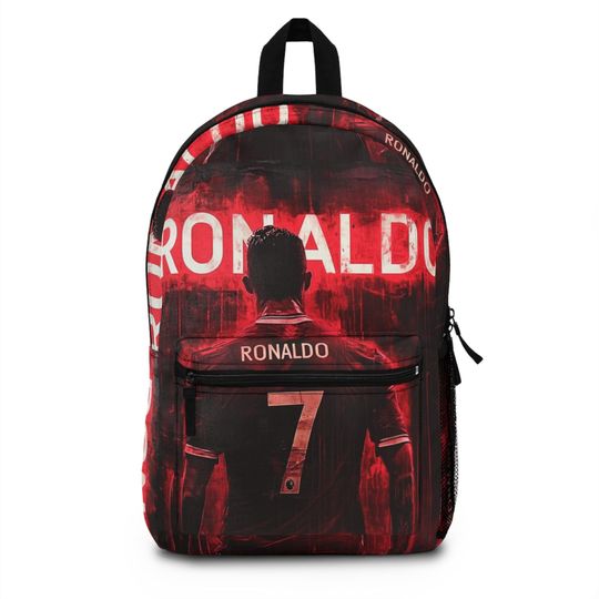 Ronaldo Backpack Soccer Fan Gift Sports Backpack School Bag Ronaldo Soccer Bag Back to School Gift Preppy Backpack