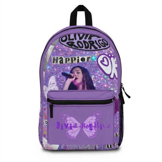Olivia Rodrigo Themed Backpack | Trendy School Bag, Music Lover Gift, Teen Backpack, Unique Messenger Bag, Personalized Fashion Accessory