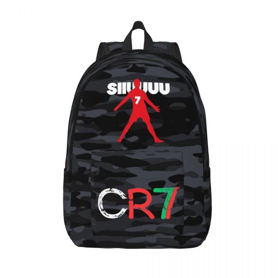 CR7 Ronaldos Backpack for Men and Women, Laptop Shoulder Bag, Student and Work Daypack, Gift