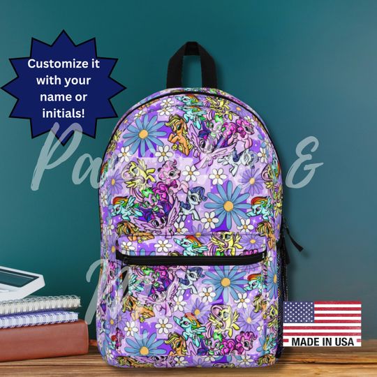 Magic Pony Flower Backpack - Kawaii Pastel Unicorn Style School Bag