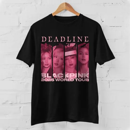 Blackpink Deadline Tour 2025 Jennie Jisoo Rose Lisa Kpop Concert T-Shirt