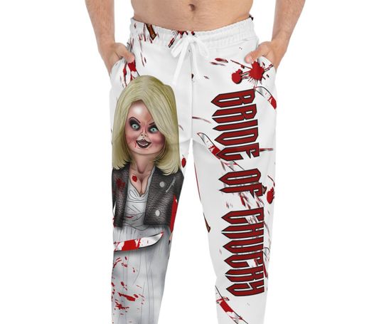 Unisex Ghoul Power Unleashed: Spooky Bride-Inspired Halloween Joggers for a Wickedly Stylish October