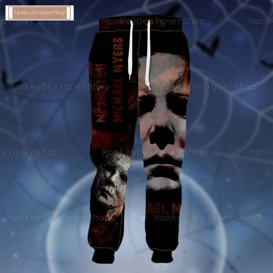 Michael Myers Joggers, Michael Myers Halloween Sweat Pants, Halloween Jogger Pants, Horror Movie Sports Pants, Scary Characters Joggers