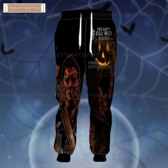 Michael Myers Joggers, Michael Myers Halloween Sweat Pants, Halloween Jogger Pants, Horror Movie Sports Pants, Scary Characters Joggers