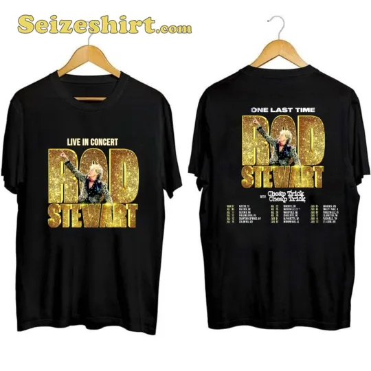 Rod Stewart One Last Time Tour 2025 Concert T-Shirt