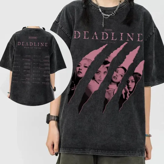 Blackpink Deadline 2025 Tour Jennie, Jisoo, Rose, Lisa T-Shirt