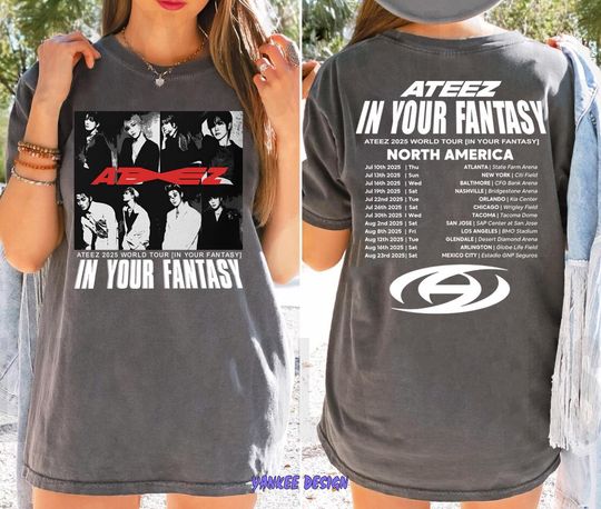 ATEEZ 2025 World Tour In Your Fantasy T-shirt, Ateez Shirt Kpop Ateez Golden Hour Part 2 Shirt, Ateez Merch, Ateez Tour North America Shirt