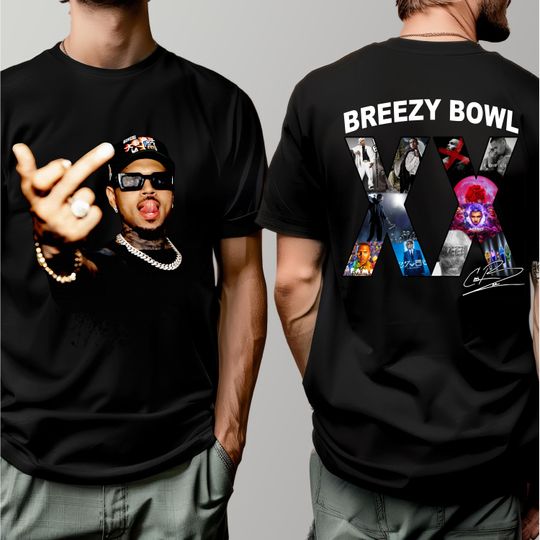 Chris Brown Tour Breezy Bowl XX V2 Vintage Comfort Colors Shirt, Concert Retro 2025 Shirt, Chris Brown Graphic Tee, Music Tour Y2k T-Shirt