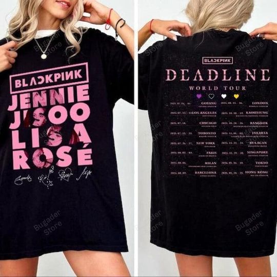 BLACKPINK Tour Shirt  Deadline World Tour 20252026 Graphic Tee