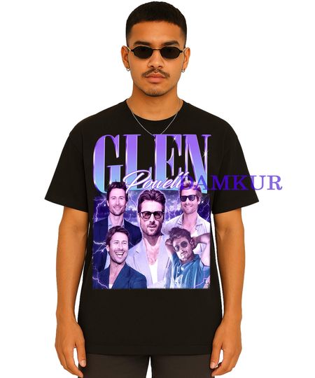 Glen Powell Shirt, Glen Powell Retro TShirt, Glen Powell Vintage Tee, Glen Powell Fan Tees, Glen Powell Homage Gift, Glen Powell Merch