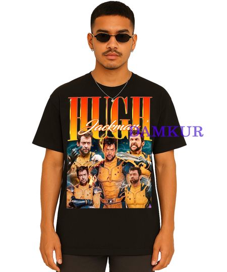 Hugh Jackman Retro Shirt, Hugh Jackman Homage Tshirt, Hugh Jackman Fan Tees, Hugh Jackman Vintage TShirt, Hugh Jackman Merch Gift & Present