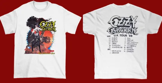 2 sides US Tour 88 Ozzy Osbourne Shirt Unisex S-234XL T-shirt TMB6021