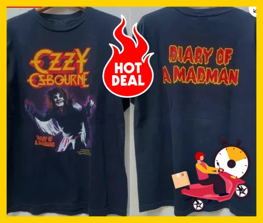 Ozzy Osbourne Shirt Diary Of A Madman T-shirt 2Sides