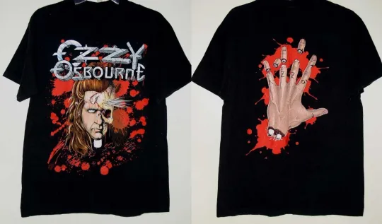 2 sides Ozzy Osbourne Concert Tour 1991 Style Shirt Black Unisex S-5XL