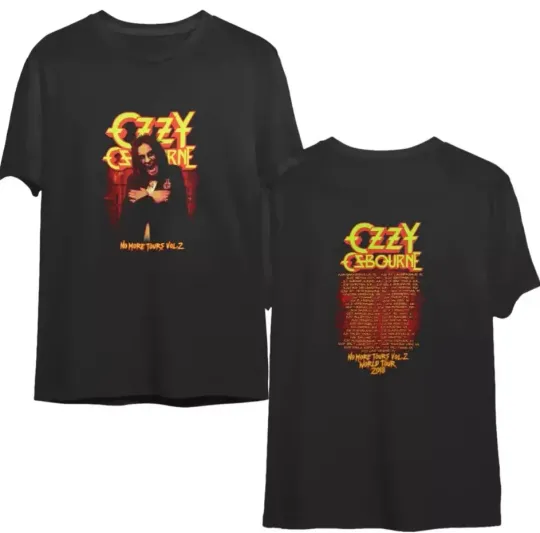 Ozzy' Osbourne No More Tours Vol. 2 World Tour '18 Black Double Sided Shirt