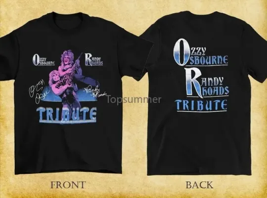Ozzy Osbourne Randy Rhoads Tribute T-Shirt 2 sided