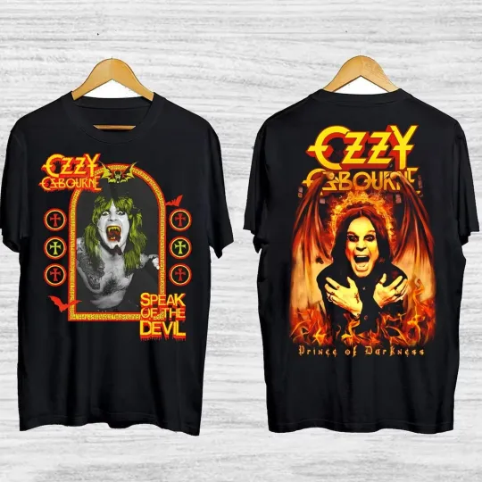 Rare Ozzy Osbourne 1988 2 Side Black Unisex Shirt Reprint S-5XL WA2229