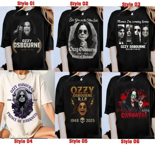 Ozzy Osbourne Memorial T-Shirt, RIP 1948–2025, Memorial Ozzy Shirt, Rock Legend