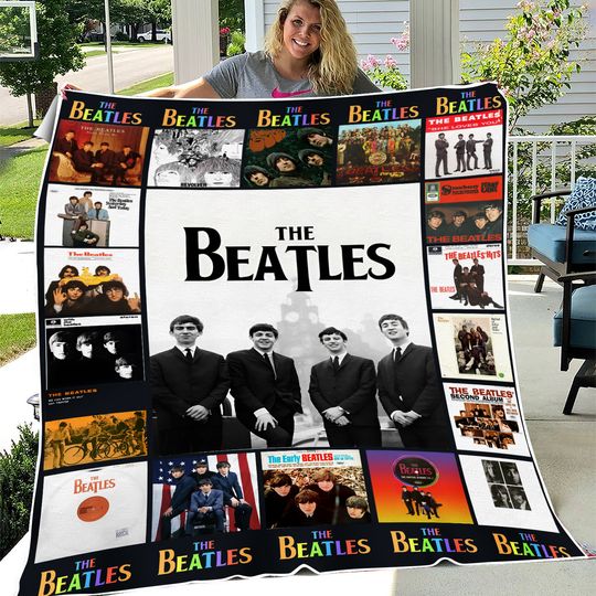Cozy The Beatles Sherpa Fleece Blanket Perfect Gift for Dedicated Music Lovers