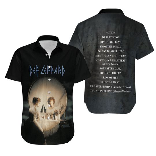 Def Leppard Hawaiian Shirt, Dad shirt Aloha- Dad gift