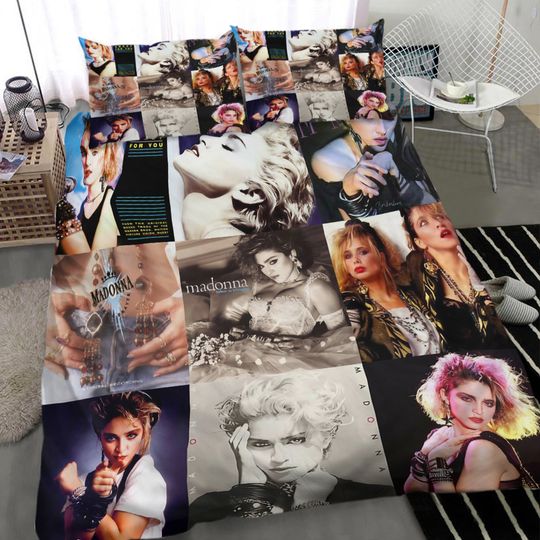 80s MADONNA COLLAGE Style Bedding Set - Celebrity Beding Set