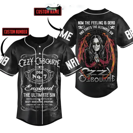 Ozzy Osbourne Now The Feeling Is Dead Personalized Baseball Jersey