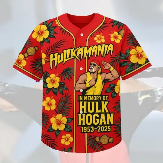 Hulk Hogan Baseball Jersey In Memory Of Hogan 1953-2025 R.I.P