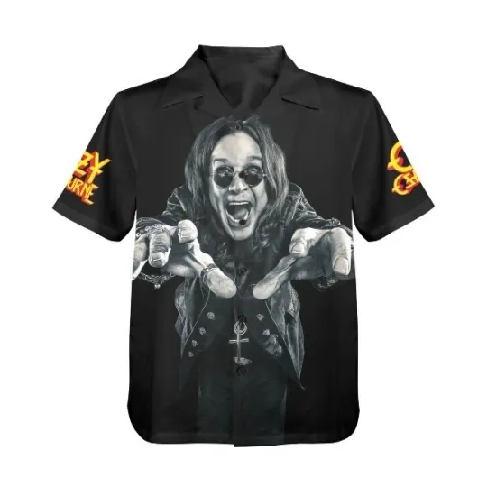 Ozzy Osbourne Button-Down Hawaiian Shirt