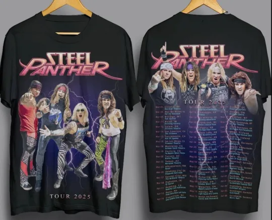 NEW Steel Panther Feel The Steel 2025 Tour 3D T-Shirt
