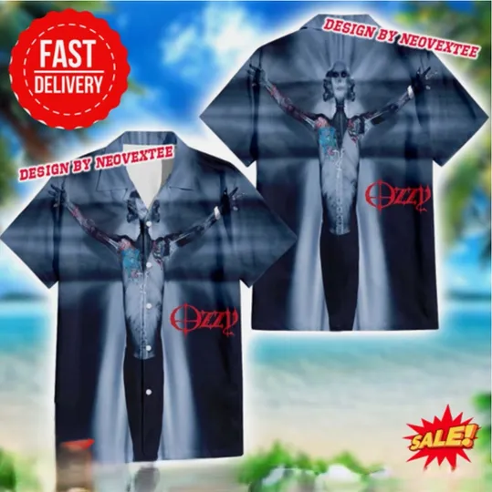 Ozzy Osbourne Down To Earth Album Cover Hawaiian Shirt